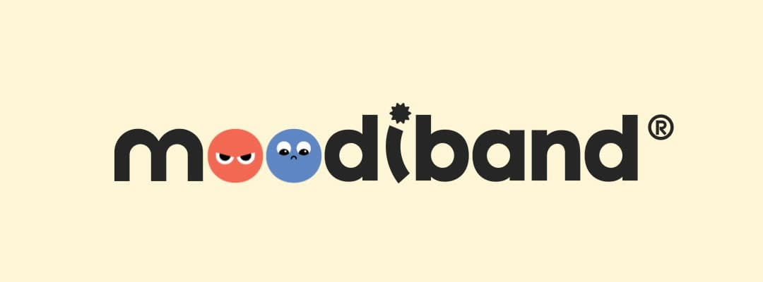 El logotipo con las dos «o» convertidas en caras roja y azul.