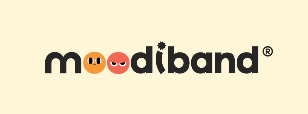 El logotipo con las dos «o» convertidas en caras naranja y roja.